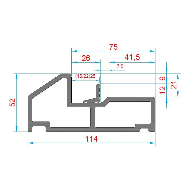 Glasvezel dorpel BI-E75-114