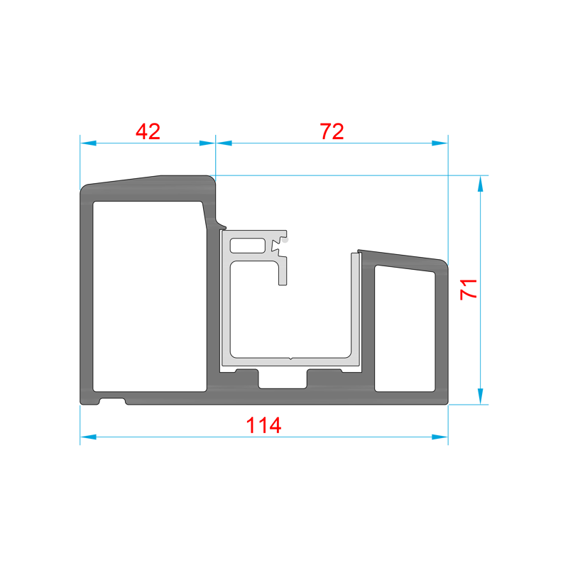 Glasvezel dorpel BI-A72HEN-114(OL)