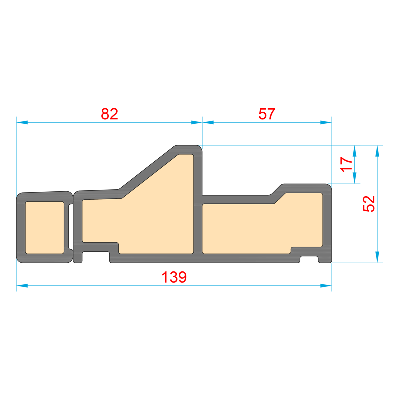 Glasvezel dorpel BI-C57-139 geïsoleerd